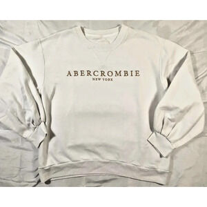 abercrombie and fitch sweater white pullover soft Collection Sz Medium Women's